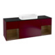 V&B Meuble sous lavabo Finion 160 cm, Pl bleu m, Reg noyer ven, Peo m-1