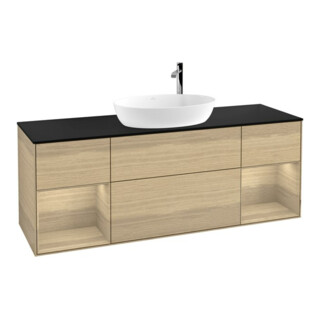 V&B Meuble sous lavabo Finion 160 cm, Pl bleu m, Reg Oa ven, Oa ven