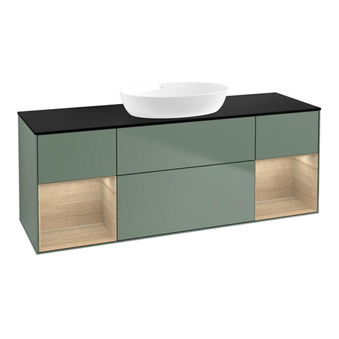 V&B Meuble sous-lavabo Finion 160 cm, Pl bleu m, Reg Oa ven, Oli. m Lac