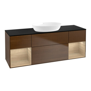 V&B Meuble sous lavabo Finion 160 cm, Pl bleu m, Reg Oa ven, wal ven