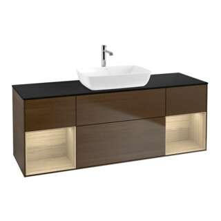 V&B Meuble sous lavabo Finion 160 cm, Pl bleu m, Reg Oa ven, wal ven
