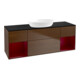 V&B Meuble sous lavabo Finion 160 cm, Pl bleu m, Reg Peo m Lac, noyer ven-1