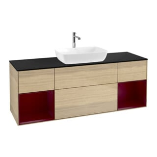 V&B Meuble sous lavabo Finion 160 cm, Pl bleu m, Reg Peo m Lac, Oa ven