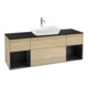 V&B Meuble sous lavabo Finion 160 cm, Pl bleu mat, Étagère bleu mat Lac, Oa ven-1