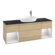 V&B Meuble sous lavabo Finion 160 cm, Pl bleu mat, Reg blanc mat Lac, Oa ven-1