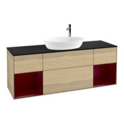 V&B Meuble sous lavabo Finion 160 cm, Pl bleu mat, Reg Peo mat laqué, Oa ven-1