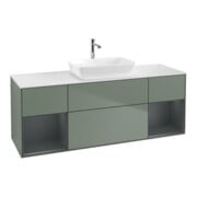 V&B Meuble sous lavabo Finion 160 cm, Pl w m, Reg md m Lac, Oli. m Lac