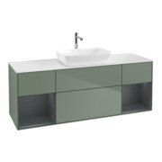 V&B Meuble sous-lavabo Finion 160 cm, Pl w m, Rég md m Laqué, Oli. m Laqué