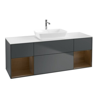 V&B Meuble sous lavabo Finion 160 cm, Pl w m, Reg wal ven, md bl. m Lac