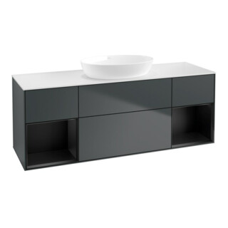 V&B Meuble sous lavabo Finion 160 cm, Pl w m, Rg b m Lac, md bl. m Lac