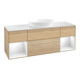 V&B Meuble sous-lavabo Finion 160 cm, placage blanc mat, tiroir blanc laqué, façade venis-1