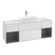 V&B Meuble sous-lavabo Finion 160 cm, placage blanc mat, tiroir médian avec laque blanche mat-1