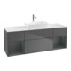 V&B Meuble sous lavabo Finion 160 cm, placage bois, tiroirs avec laque, anthracite mat-1