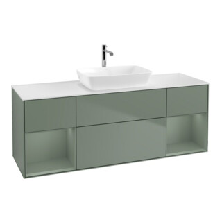 V&B Meuble sous lavabo Finion 160 cm, placage chêne, laqué huilé