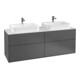 V&B Meuble sous-lavabo Finion 160x60,3 cm, éclairage mural, blanc mat, anthracite mat-1