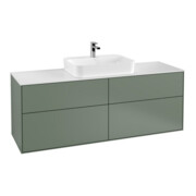 V&B Meuble sous lavabo Finion 160x60,3 cm, plaq. de recouv. bl., oli. avec laque