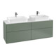 V&B Meuble sous lavabo Finion 160x60,3 cm, plaque de fermeture blanc, huile avec laque-1