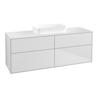 V&B Meuble sous lavabo Finion 160x60,3x50,1 cm, blanc brillant, blanc mat Lac