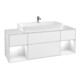 V&B Meuble sous lavabo Finion 160x60,3x50,1 cm, blanc brillant Lac, blanc Lac-1