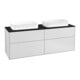 V&B Meuble sous lavabo Finion 160x60,3x50,1 cm, bleu brillant m, blanc m Lac-1