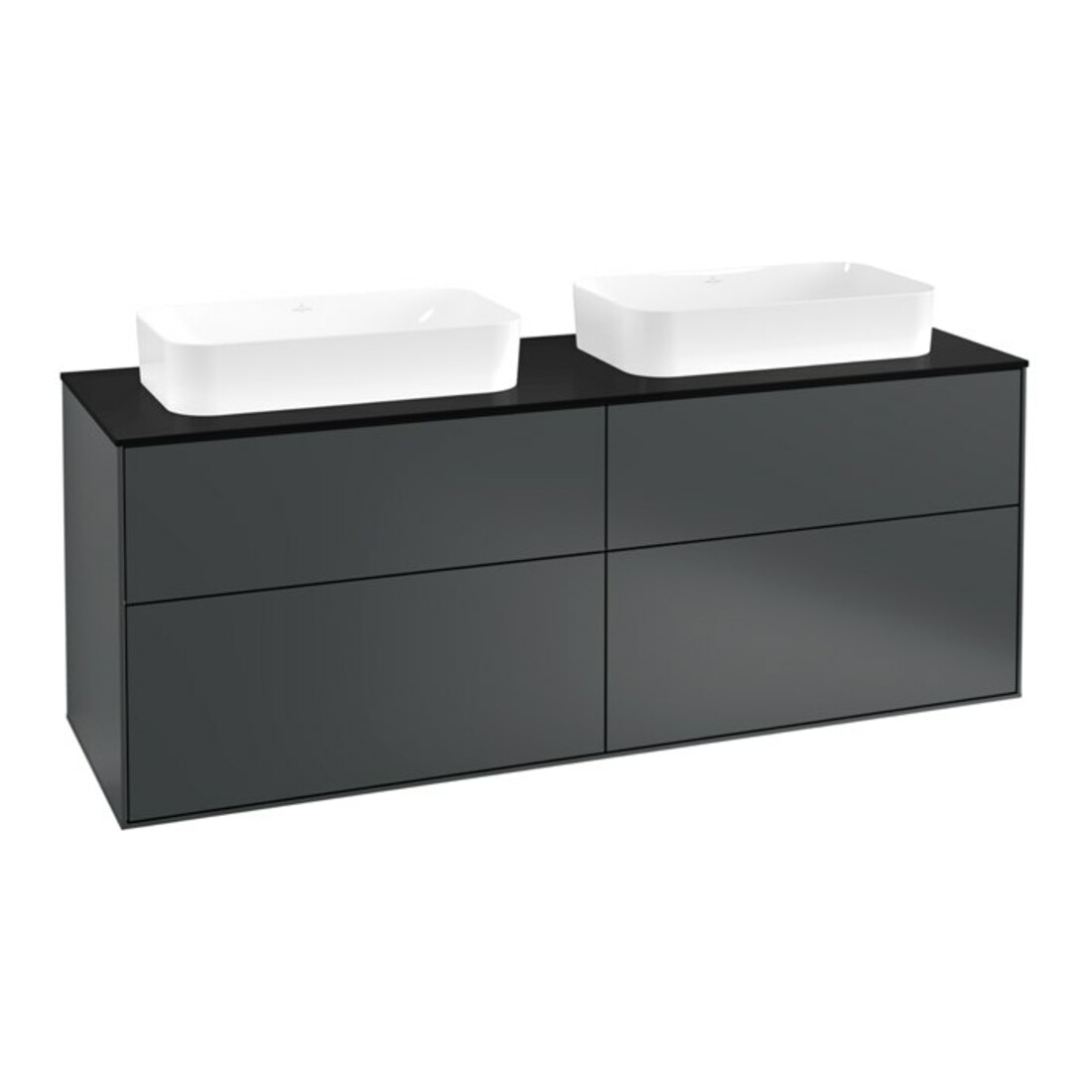 V&B Meuble sous-lavabo Finion 160x60,3x50,1 cm, bleu brillant m, bleu mat m Lac