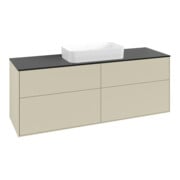 V&B Meuble sous lavabo Finion 160x60,3x50,1 cm, bleu brillant, poignée gris mat Lac-3
