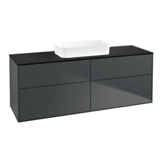 V&B Meuble sous lavabo Finion 160x60,3x50,1 cm, bleu clair mat, bleu moyen mat Lac