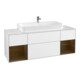 V&B Meuble sous lavabo Finion 160x60,3x50,1 cm, chêne sauvage, blanc brillant Lac-1