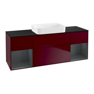 V&B Meuble sous-lavabo Finion 160x60,3x50,1 cm, éclairage mural, laqué mat Peo