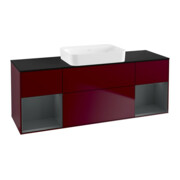 V&B Meuble sous-lavabo Finion 160x60,3x50,1 cm, éclairage mural, laqué mat Peo