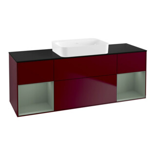 V&B Meuble sous lavabo Finion 160x60,3x50,1 cm, éclairage mural, Reg Oli. m Lac, Peo m