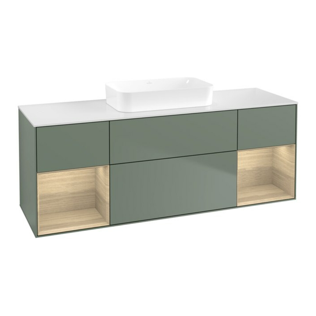 V&B Meuble sous lavabo Finion 160x60,3x50,1 cm, Reg Oa ven, Oli. m Lac