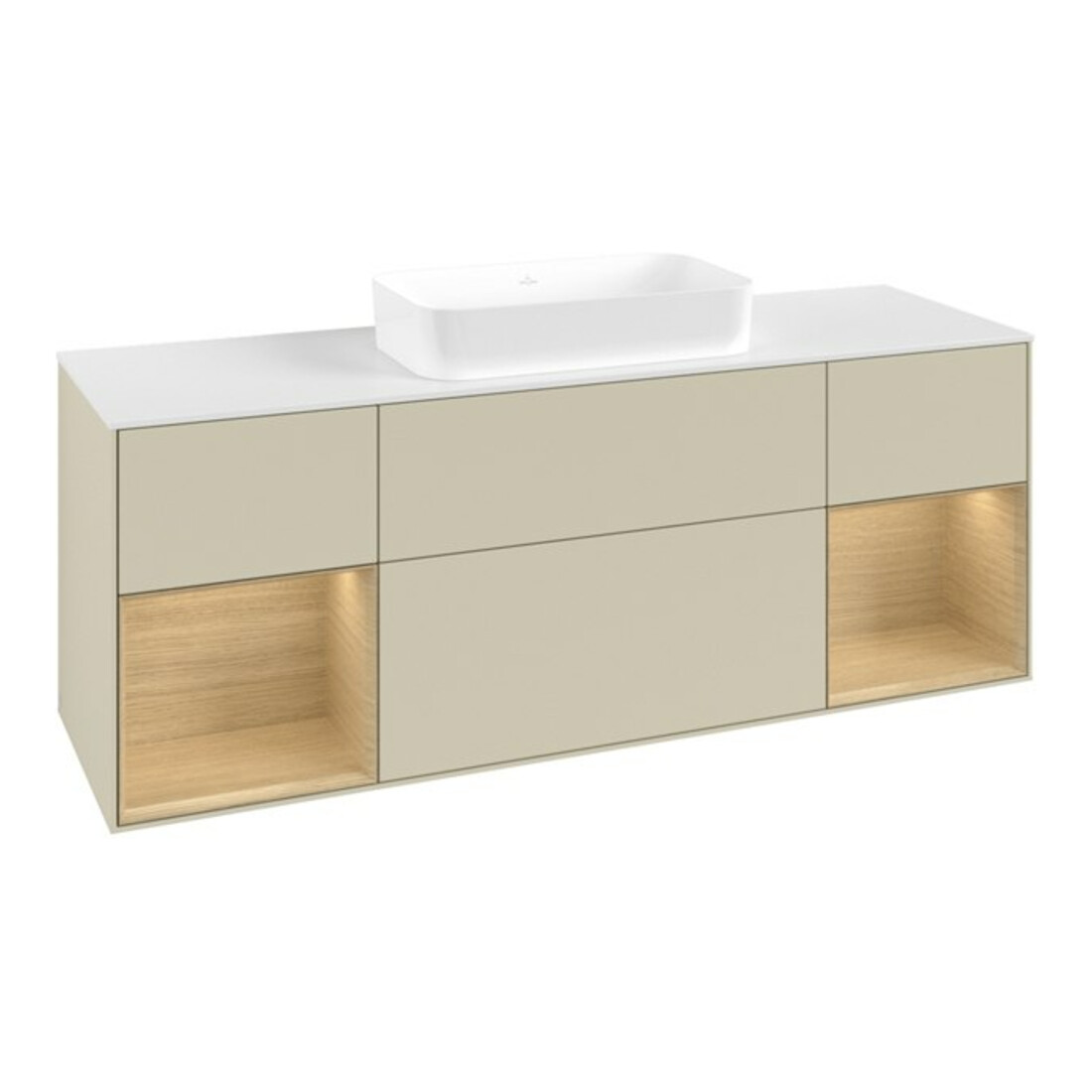 V&B Meuble sous lavabo Finion 160x60,3x50,1 cm, Reg Oa ven, si Gr m Lac