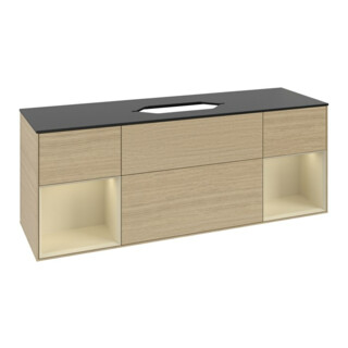 V&B Meuble sous lavabo Finion 160x60,3x50,1 cm, réglette si Gr m Lac, Oa ven