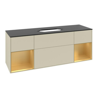V&B Meuble sous lavabo Finion 160x60,3x50,1 cm, Rg g m Lac, si Gr m Lac