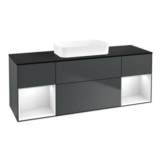 V&B Meuble sous lavabo Finion 160x60,3x50,1 cm, Rg g w La, md bl. m Lac