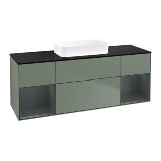 V&B Meuble sous lavabo Finion 160x60,3x50,1 cm, Rg md m Lac, Oli. m Lac
