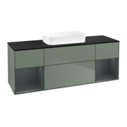 V&B Meuble sous lavabo Finion 160x60,3x50,1 cm, Rg md m Lac, Oli. m Lac