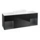 V&B Meuble sous lavabo Finion 160x60,3x50,1cm, 1 porte médiane laqué bleu-1