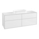 V&B Meuble sous lavabo Finion 160x60,3x50,1cm, blanc brillant, laqué blanc brillant-1