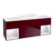 V&B Meuble sous lavabo Finion 160x60,3x50,1cm, blanc mat, façade laquée Peo