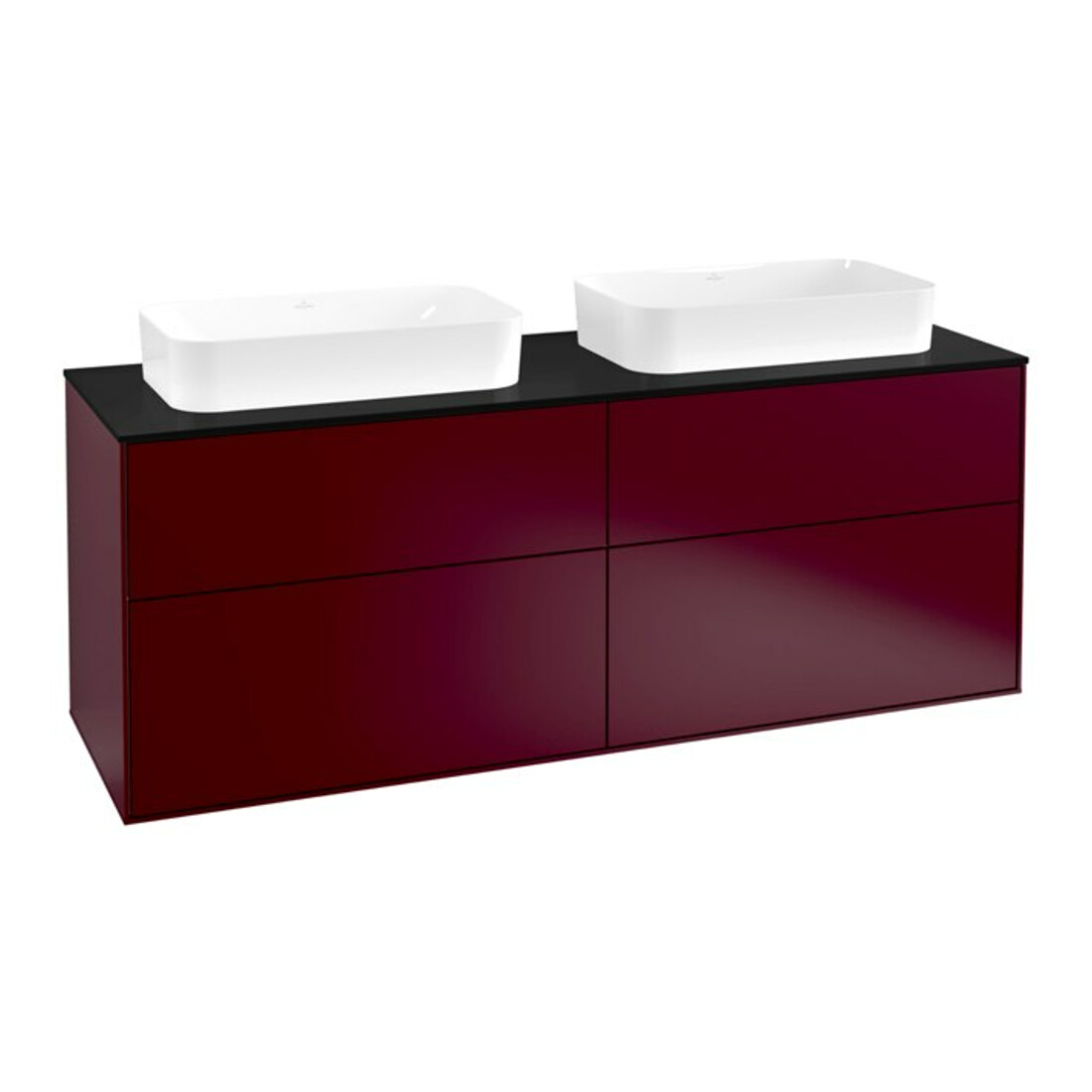 V&B Meuble sous lavabo Finion 160x60,3x50,1cm, bleu glacé, Peony mat