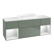 V&B Meuble sous-lavabo Finion 160x60,3x50,1cm, laqué blanc mat, huilé mat