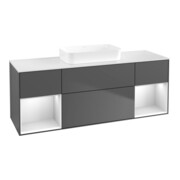 V&B Meuble sous lavabo Finion 160x60,3x50,1cm, laqué mat, anthracite m