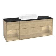 V&B Meuble sous lavabo Finion 160x60,3x50,1cm, Reg Oa ven, placage chêne