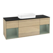 V&B Meuble sous lavabo Finion 160x60,3x50,1cm, régulé huilé avec laque, Oa ven