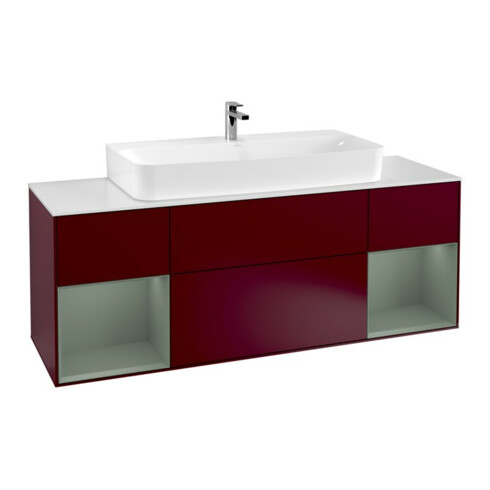 V&B Meuble sous lavabo Finion 160x60,3x50,1cm, régulé huile m laque, Peo m