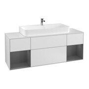 V&B Meuble sous-lavabo Finion 160x60,3x50,1cm, Rg A avec laque, blanc avec laque