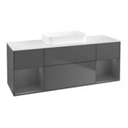 V&B Meuble sous lavabo Finion 160x60,3x50,1cm, Rg A m Lac, Anthrac. m