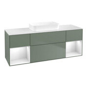 V&B Meuble sous-lavabo Finion 160x60,3x50,1cm, Rg g w Lac, Oli. m Lac